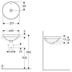 Раковина Geberit VariForm Ø40см 500.701.01.2