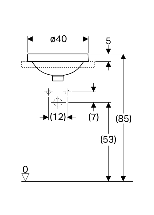 Раковина Geberit VariForm Ø40 см 500.703.01.2