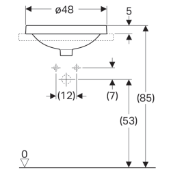 Раковина Geberit VariForm Ø48см 500.705.01.2