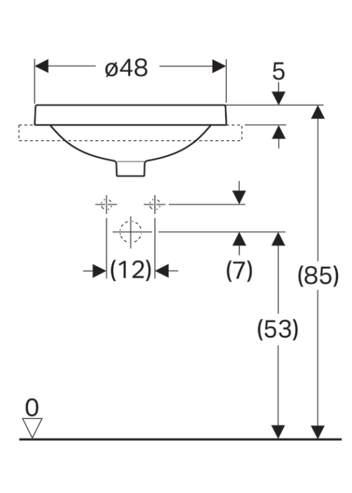 Раковина Geberit VariForm Ø48см 500.705.01.2