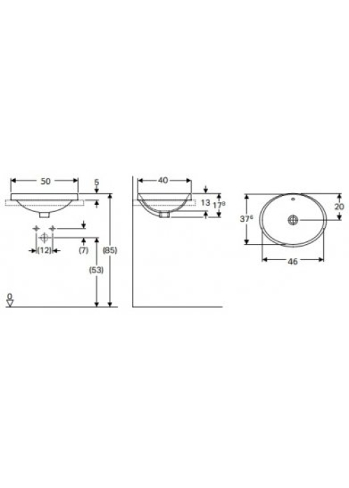 Раковина Geberit VariForm 50х40 см 500.709.01.2