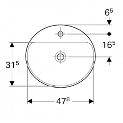 Раковина Geberit VariForm 50х45 см 500.715.01.2