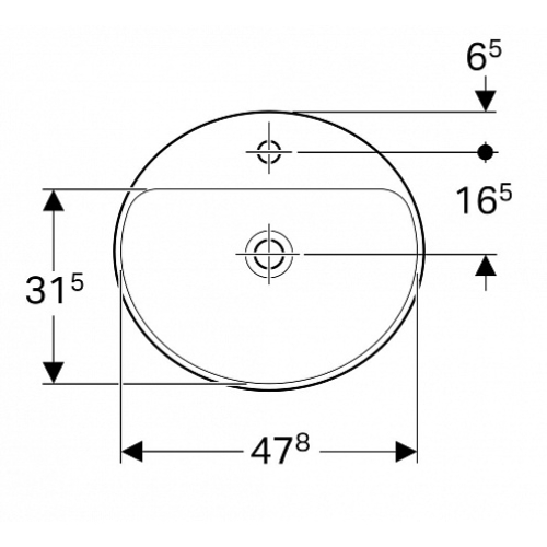 Раковина Geberit VariForm 50х45 см 500.715.01.2