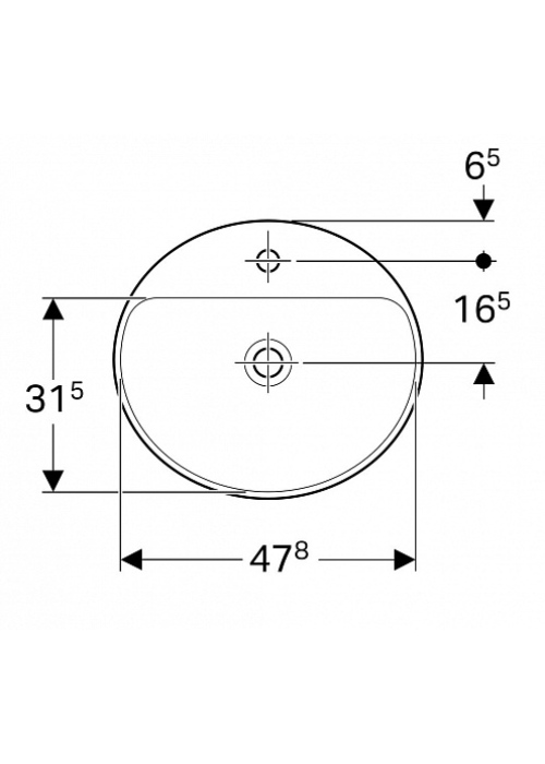 Раковина Geberit VariForm 50х45 см 500.715.01.2