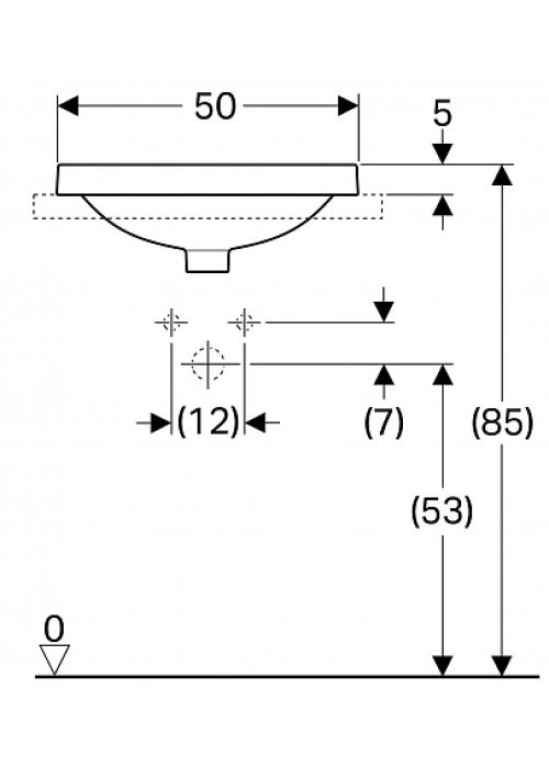 Раковина Geberit VariForm 50х45 см 500.715.01.2