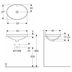 Раковина Geberit VariForm 55х40 см 500.717.01.2