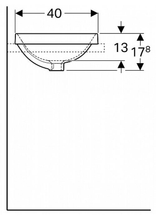 Раковина Geberit VariForm 55х40 см 500.719.01.2