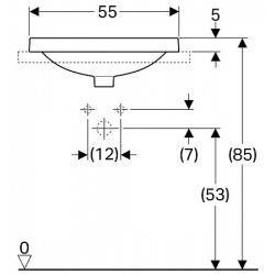 Раковина Geberit VariForm 55х40 см 500.719.01.2