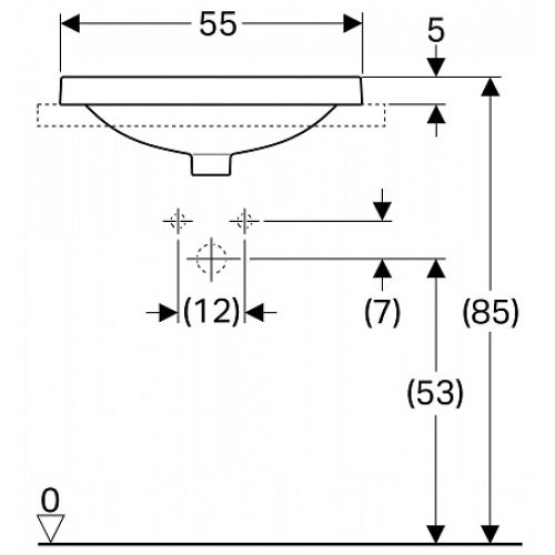 Раковина Geberit VariForm 55х40 см 500.719.01.2