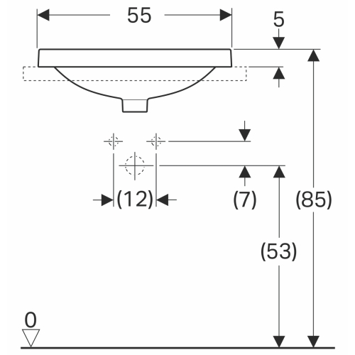 Раковина Geberit VariForm 55х45 см 500.721.01.2