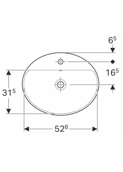 Раковина Geberit VariForm 55х45 см 500.721.01.2