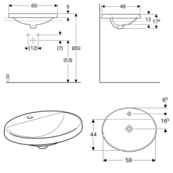 Раковина Geberit VariForm 60х48 см 500.727.01.2