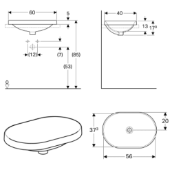 Раковина Geberit VariForm 60х40 см 500.731.01.2