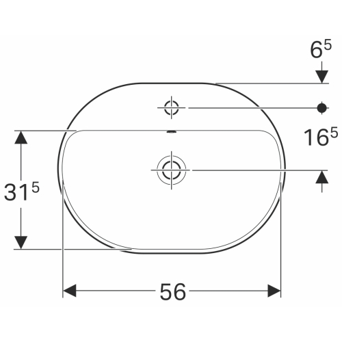 Раковина Geberit VariForm 60х45 см 500.733.01.2