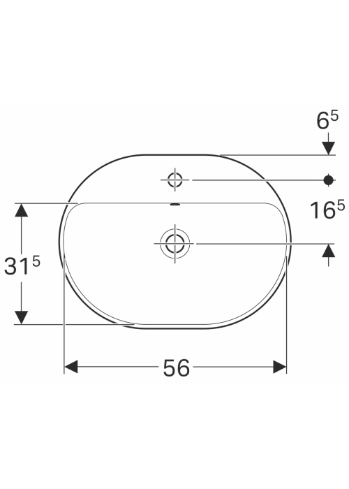 Раковина Geberit VariForm 60х45 см 500.733.01.2