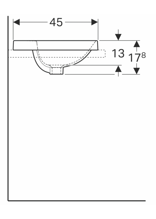 Раковина Geberit VariForm 60х45 см 500.733.01.2