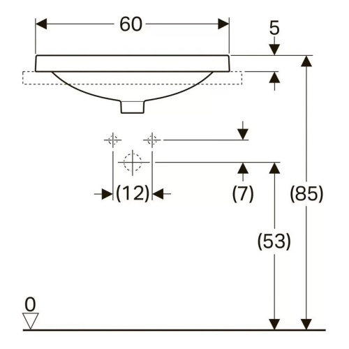 Раковина Geberit VariForm 60х45 см 500.735.01.2