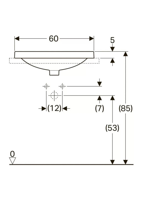 Раковина Geberit VariForm 60х45 см 500.735.01.2