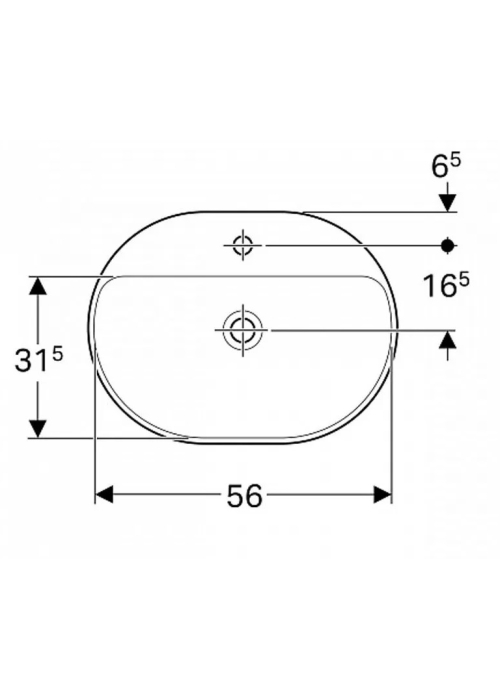 Раковина Geberit VariForm 60х45 см 500.735.01.2