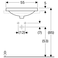 Раковина Geberit VariForm 55х40 см 500.741.01.2