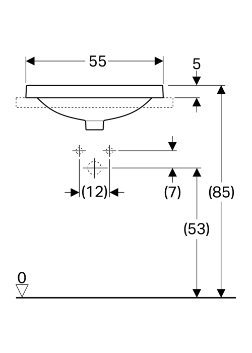 Раковина Geberit VariForm 55х40 см 500.741.01.2