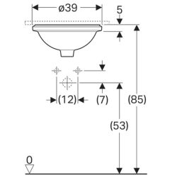 Раковина Geberit VariForm Ø39 см 500.747.01.2