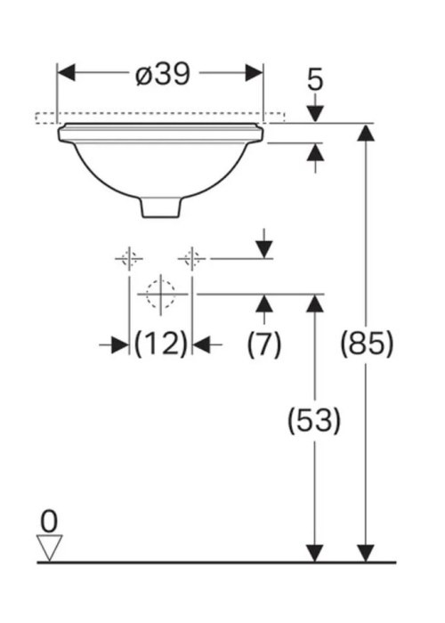 Раковина Geberit VariForm Ø39 см 500.747.01.2