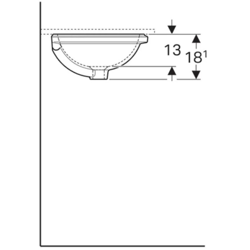 Раковина Geberit VariForm Ø39 см 500.747.01.2