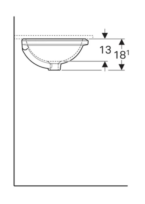 Раковина Geberit VariForm Ø39 см 500.747.01.2