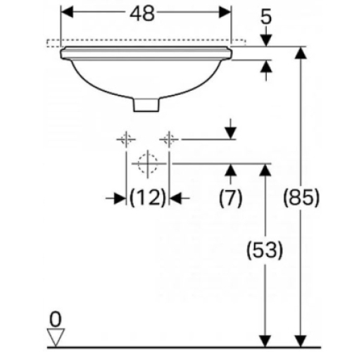 Раковина Geberit VariForm 48х42 см 500.751.01.2