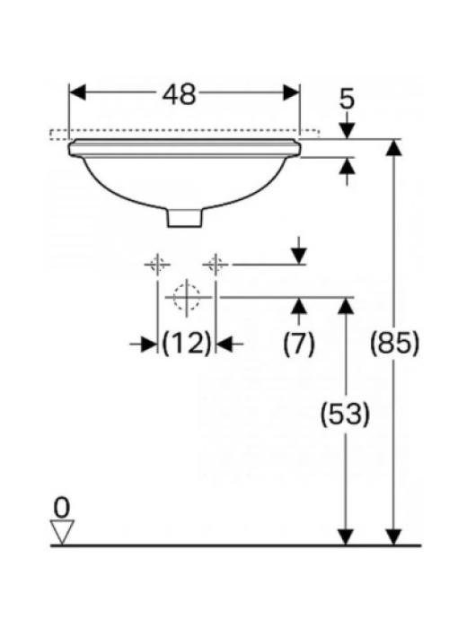 Раковина Geberit VariForm 48х42 см 500.751.01.2