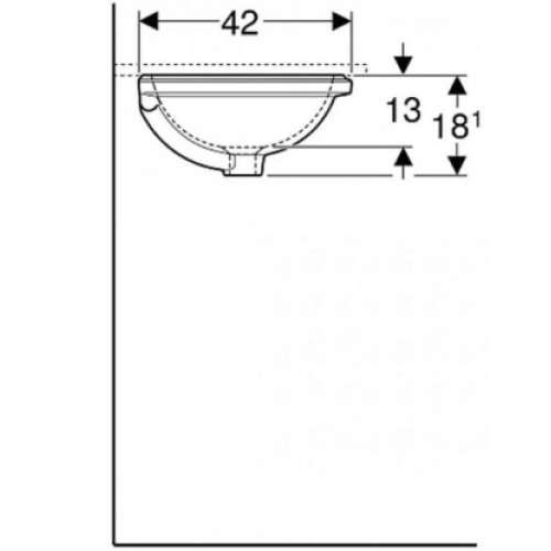 Раковина Geberit VariForm 48х42 см 500.751.01.2