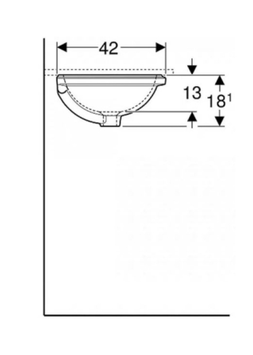 Раковина Geberit VariForm 48х42 см 500.751.01.2