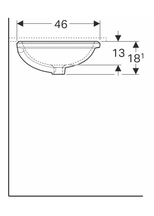 Раковина Geberit VariForm 50х46 см 500.753.01.2