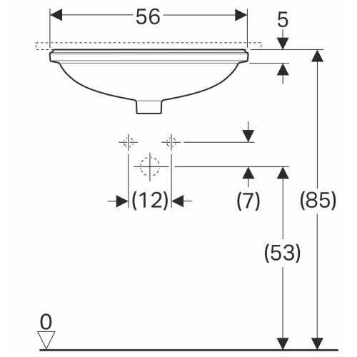 Раковина Geberit VariForm 50х46 см 500.753.01.2