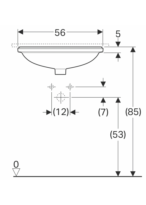 Раковина Geberit VariForm 50х46 см 500.753.01.2