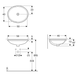 Раковина Geberit VariForm 50х46 см 500.755.01.2