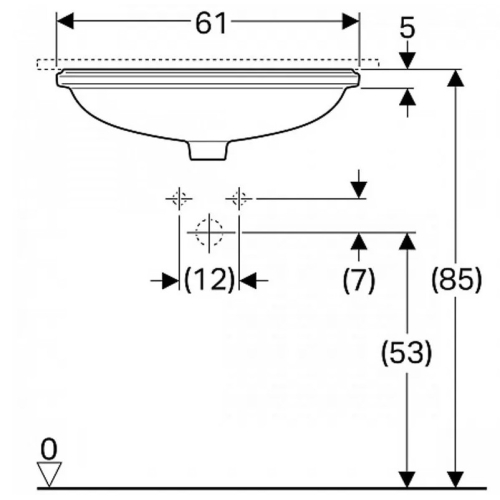 Раковина Geberit VariForm 55х46 см 500.759.01.2