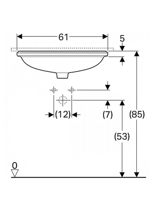 Раковина Geberit VariForm 55х46 см 500.759.01.2