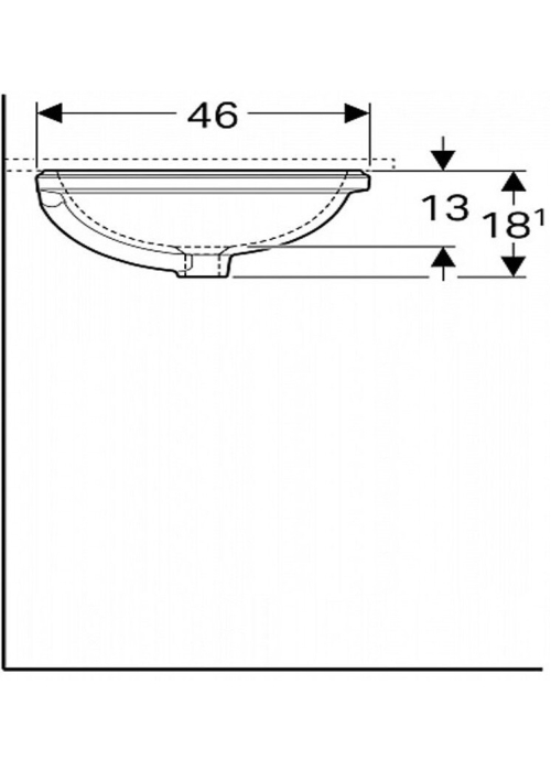 Раковина Geberit VariForm 55х46 см 500.759.01.2