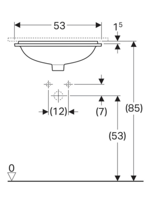 Раковина Geberit VariForm 45х44 см 500.761.01.2