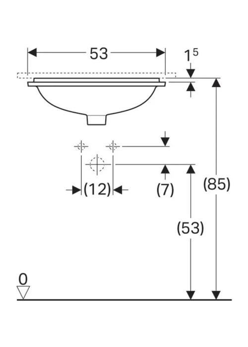 Раковина Geberit VariForm 45х44 см 500.763.01.2