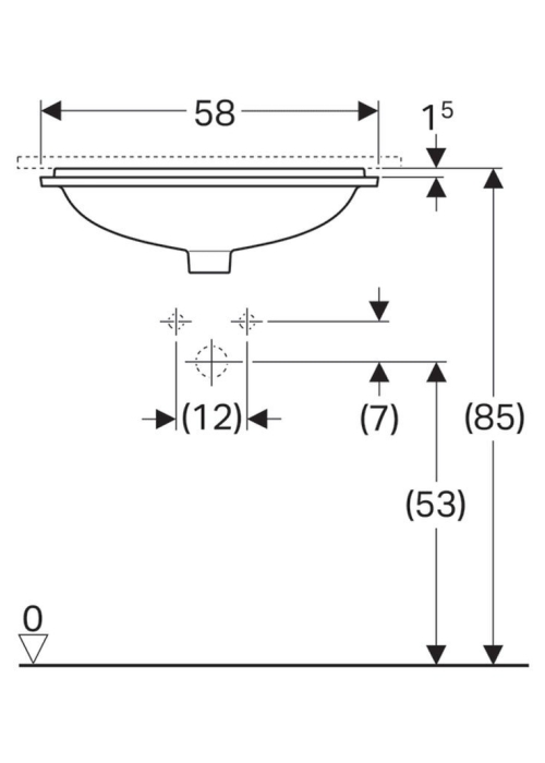 Раковина Geberit VariForm 50х49 см 500.765.01.2