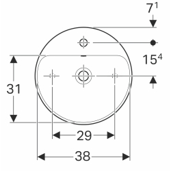 Раковина Geberit VariForm Ø45 см 500.769.01.2