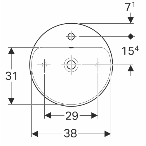 Раковина Geberit VariForm Ø45 см 500.769.01.2