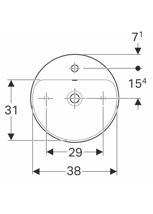 Раковина Geberit VariForm Ø45 см 500.769.01.2