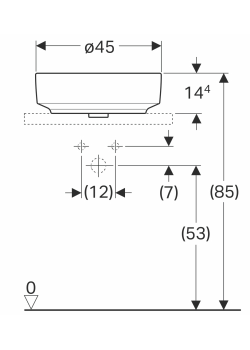 Раковина Geberit VariForm Ø45 см 500.769.01.2