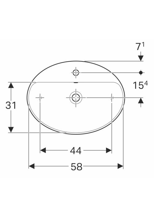 Раковина Geberit VariForm 60х45 см 500.772.01.2