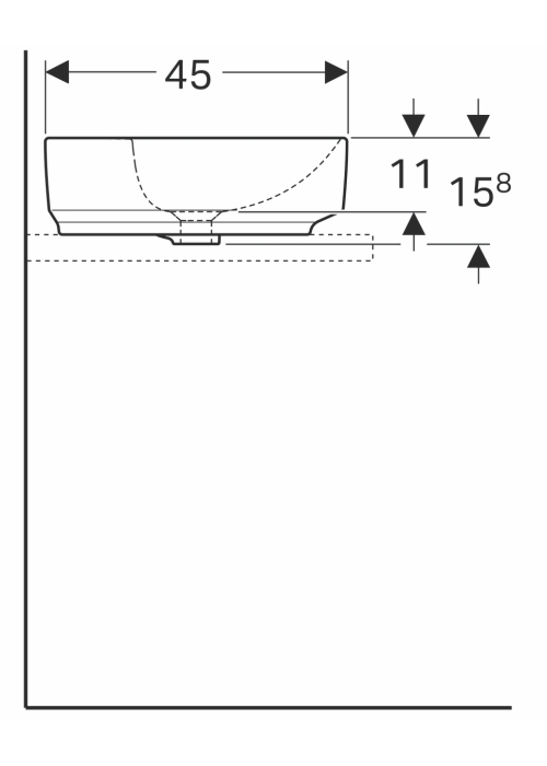 Раковина Geberit VariForm 60х45 см 500.772.01.2