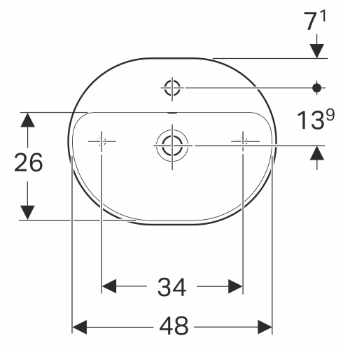 Раковина Geberit VariForm 50х40 см 500.775.01.2